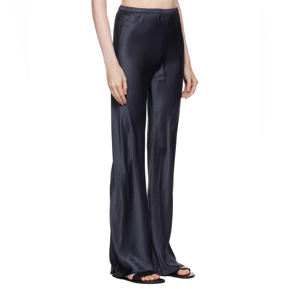 SILK LAUNDRY Navy Bias-Cut Lounge Pants Size XS - Picture 3 of 8